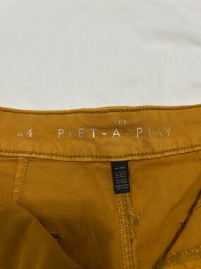 White House Black Market Pret-A-Play Mid-Rise Shorts - Mustard